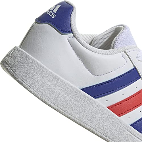 adidas Unisex-Child Breaknet, White/Lucid Blue/Bright Red, 12.5K4