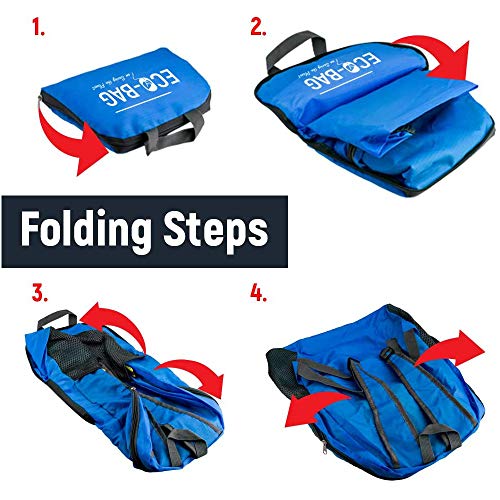 Packable Foldable Ultralight Lightweight Travel Camping Hiking Outdoor Sports Waterproof Backpack Daypack Blue Large4