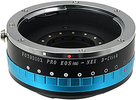 Fotodiox Pro Lens Mount Adapter with Built-in De-Clicked Iris - Canon EOS EF (NOT EF-S Lens) Lens to Sony E-Series System (NEX) Camera Adapter, fits Sony Alpha a7, a7r, a7s, NEX-3, NEX-5, NEX-C3, NEX-5N, NEX-7, NEX-F3, NEX-5R, ,NEX-6, NEX-VG10, NEX-VG20, NEX-VG30, NEX-VG900, NEX-FS100, NEX-FS700, NEX-EA50