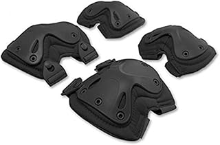 Pack of 4 Tactical Combat Knee & Elbow Protective Pads Guard Black or CP Camouflage - HWZ