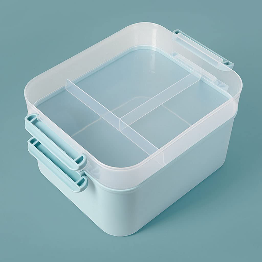 Botiquin Caja médica Caja de primeros auxilios con caja de contenedor de caja de píldoras Portátil Caja de almacenamiento de plástico Portátil Kit de primeros auxilios Caja de medicina 11.22 pulgadas