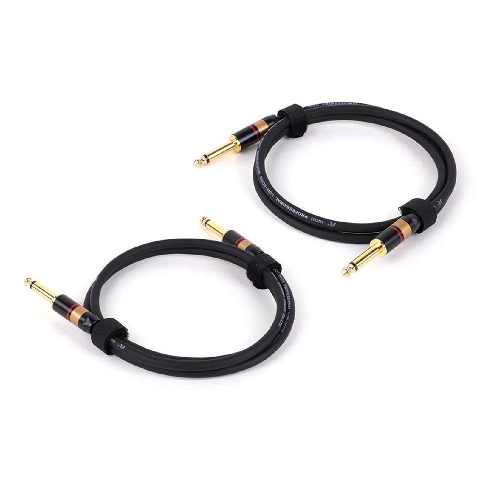 Pro Audio kabel 1/4'' Kabel Do Gitary 6,35 Mm Męski Mono Pozłacany Jack Niesymetryczny Kabel Do Gitary Elektrycznej Basowej Klawiatury Miksera(Black 2,10m)