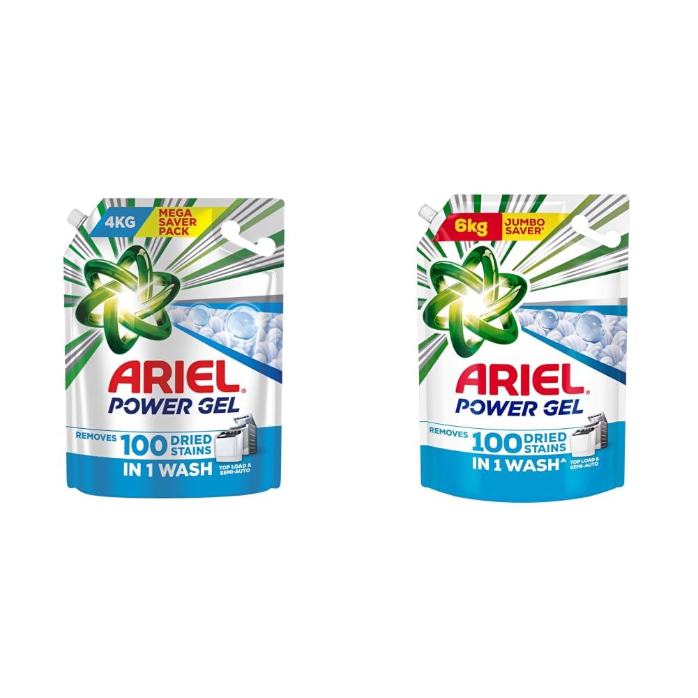 Ariel Power Gel Liquid Detergent for Top Load & Semi Auto – 4kg | Removes 100 Dried Stains in 1 Wash | Faster Dissolving | Long-Lasting Fragrance | Color Protection | At the price of Powders-image-4