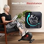 Sunny Health & Fitness Smart Under-Desk Bike Exerciser, Low-Impact Cardio Cycling Equipment for Home/Office, Mini Paddler for Arm/Leg Mobility Training, Free SunnyFit App Connect, Optional Motorized - Image 5