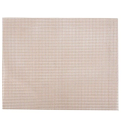 Tapis de barbecue antiadhésif 40 x 33 cm pour barbecue barbecue grill rôti en fibre de verre noir marron marron