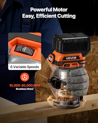 VEVOR Cordless Compact Palm Router
