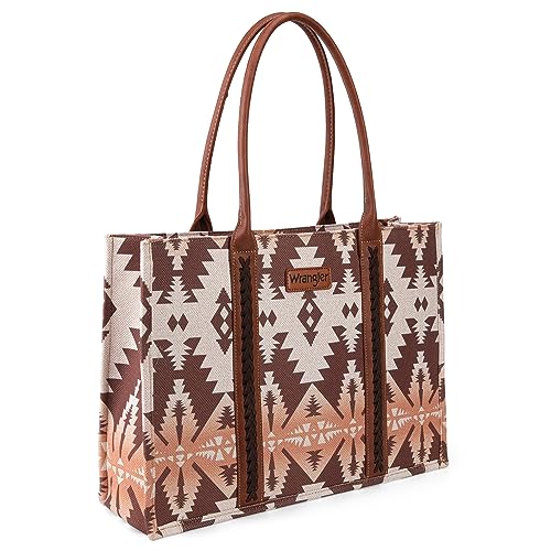 Image of Wrangler Purse Western Aztec Tote Bag Women Top Handle Handbags with Detachable Strap | Western