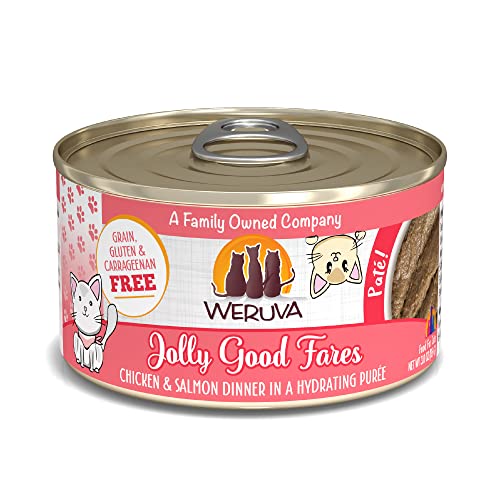 Weruva Wet Cat Food, Jolly Good Fares with Chicken and Salmon Pate, 3oz Can, Pack of 12