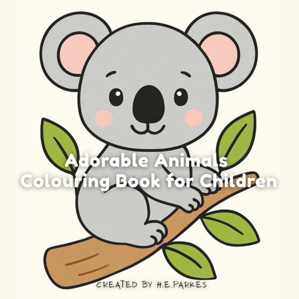 Adorable Animals: Simple and Cute Colouring Book for Children