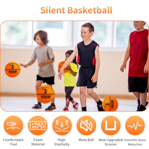 Image of Silent Basketball,Silent Basketball Dribbling Indoor,2024Foam Basketball Silent 7-24cm /9.44in Dunk Basketball Indoor Training （Size:NO.7）