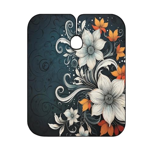 Capa para barbero con flores abstractas Boho, talla grande miniatura 6