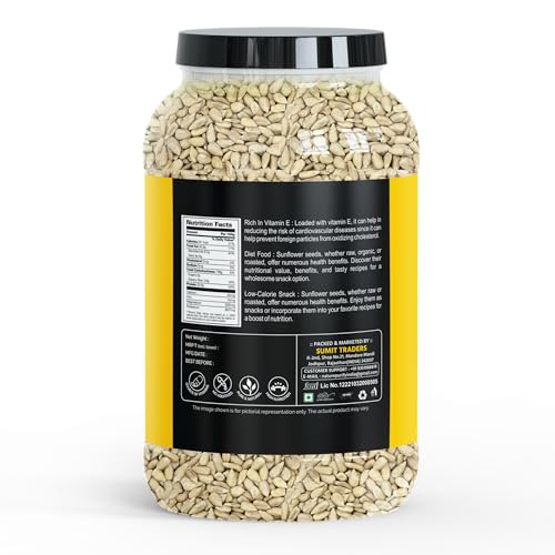 Image of Nature Purify Sunflower Seeds 1kg - Premium Snack Seeds for Cooking, Baking, and Snacking | Natural, Crunchy & Versatile |