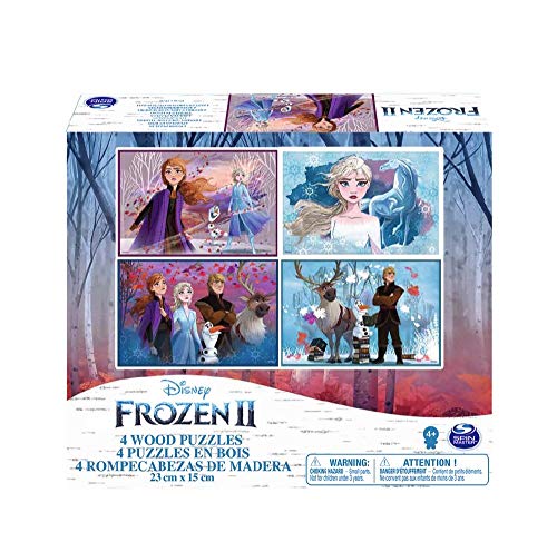 CARDINAL GAMES Frozen II, 4 Puzzle in Legno da