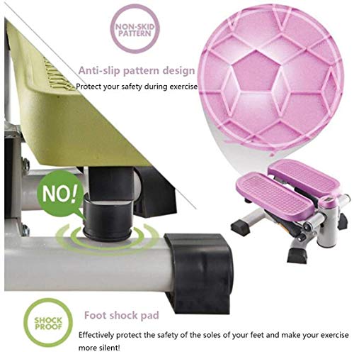 MFYHMY Fitness Stepper Antideslizante para Principiantes y Profesionales 2 en 1 Escalera portátil Stepper Cintura Fitness Twister Step Machine con Monitor LCD - Imagen 6