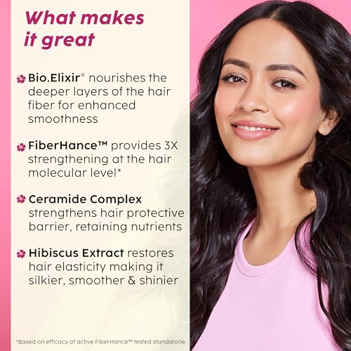 Image of PLIX - THE PLANT FIX Hibiscus Frizz Control Hair Serum 50ml + Bond Repair Advanced Shampoo 200ml | Protects & Smoothes Frizzy Hair | 3x Strength with Fiberhance