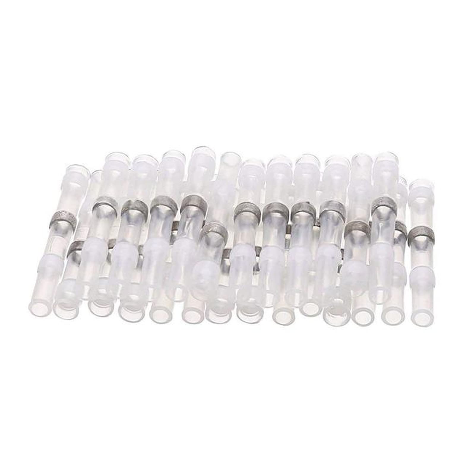 Schrumpfschlauch 1000/50. 0pcs. wasserdichte Wärmeschrumpfschmiedekabel Verbinder Kupfer Lötdichtungsdrahtanschlüsse Thermische Schrumpfungshülsenspleiß Schrumpfschlauch Set(White,1000PCS)