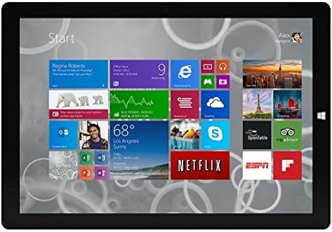 Microsoft Surface Pro 3 screen displaying the Windows 10 Start menu with various application tiles.