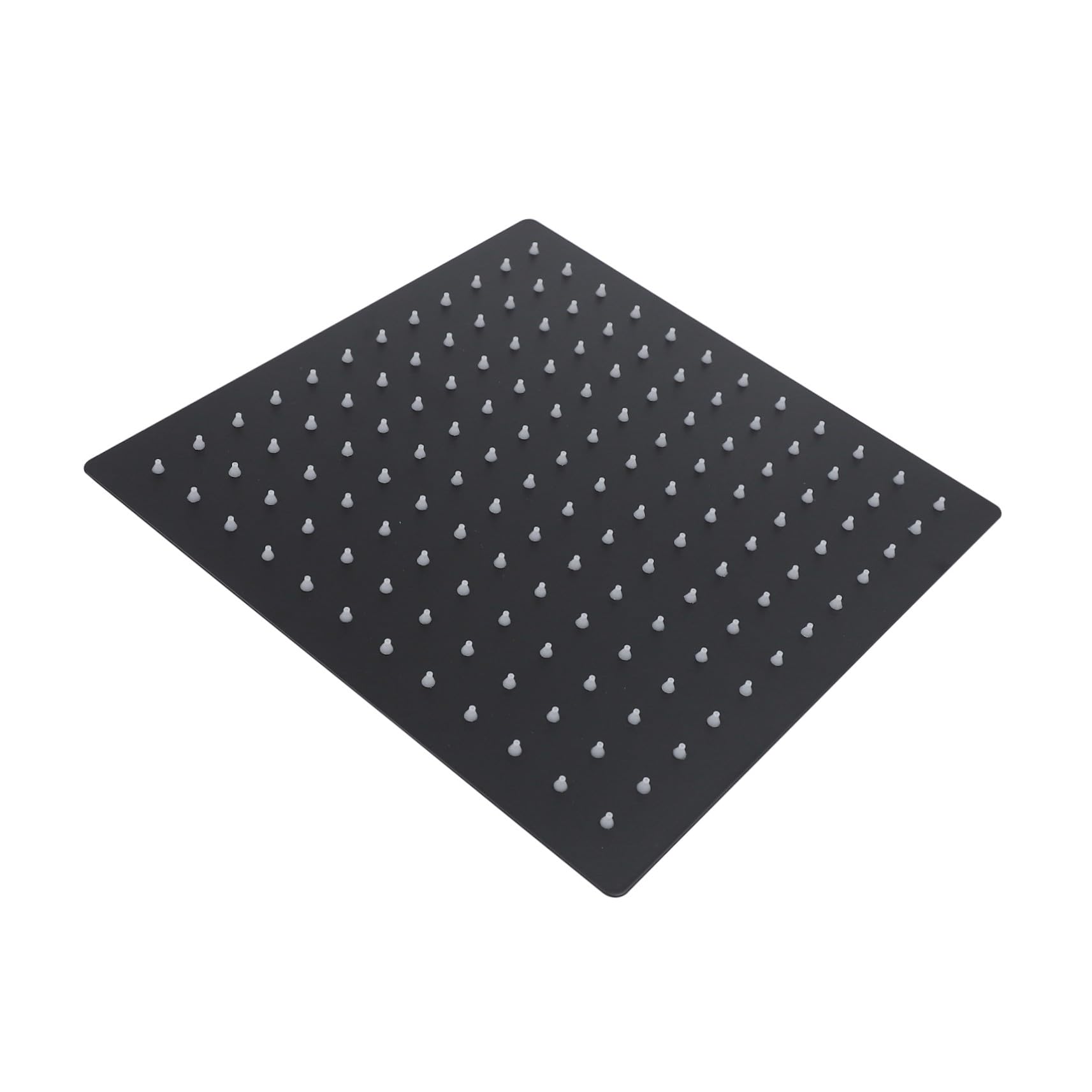 Pomme de douche carrée haute pression en acier inoxydable noir mat pour salle de bain moderne