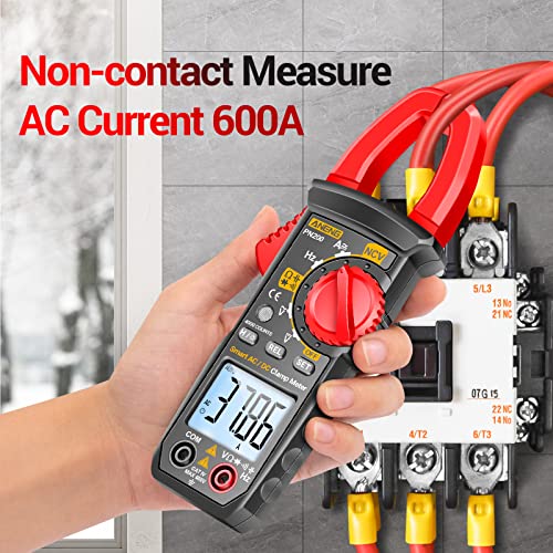 Aneng Digital Clamp Meter Multimeter Tester With Ac/Dc Current,Voltage, Ncv Amp Ohm Volt 4000 Counts Meter Measures Capacitance, Resistance, Diodes, Continuity Frequency Backlight Electrican Tools #TOP5