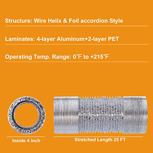 Steelsoft Heavy Duty Flexible Dryer Vent Duct Hose 4