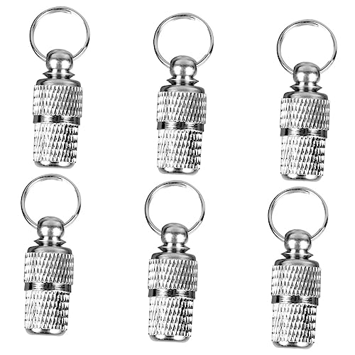 Tube ID pour chien et chat avec étiquette d'adresse étanche pour collier 6 pièces