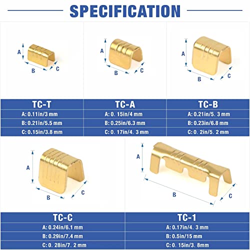 Wekesigo WKS-500U 500Pcs U Shape Copper Crimp Terminal Connectors Kit, Non-Insulated Cable Wire Spade Electric Butt Connector Assortment Kit thumb #2