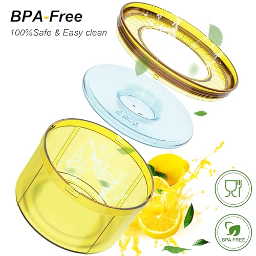 1Gallon Dog Water Bowl No Spill, Spill Proof Dog Bowl BPA-Free, 3.8L/128oz Large Capacity, No Splash Water Bowl with Non-slip Base, Slobber Stopper Water Bowl for Messy Drinkers (Lemon)