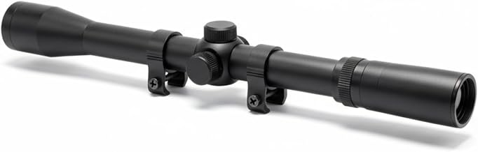 Airsoft Optical Riflescope, 4 x 20 mm Viewfinder, Length 270 mm, Anti-Fog and Shockproof, Cross Reticle, 11 mm Connection, Black