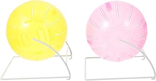 Balacoo 2Pcs Hamster Running Ball Hamster Running Wheel Hamster Race Track Hamster Running Toy Chinchilla Running Ball Toys for Guinea Pigs Pet Supplies Plastic Fitness UFO Dedicated
