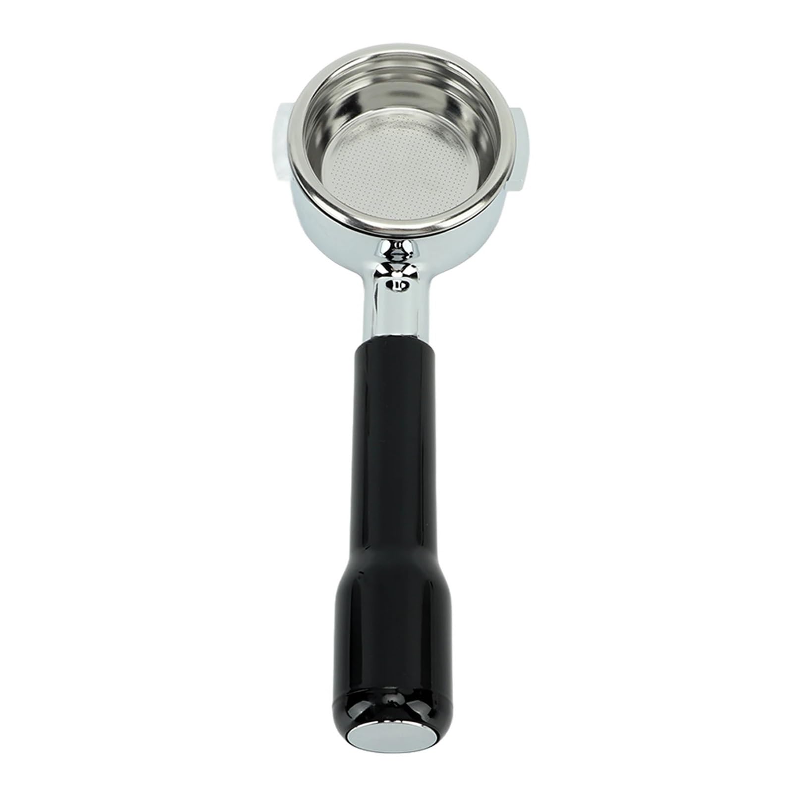 Portafiltro sin fondo 58 mm, compatible con Donlim, E61 | Mango de filtro de una capa para espresso en casa o cafetería(Black)