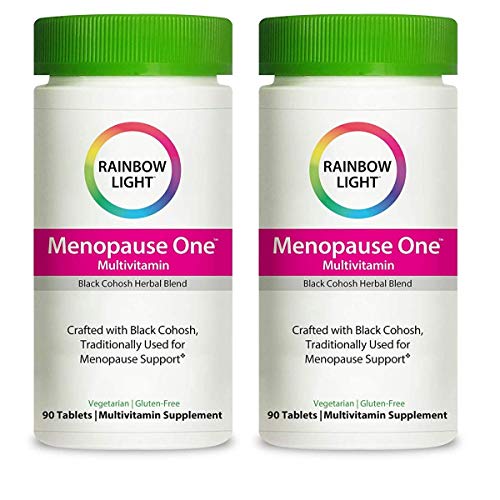 Rainbow Light - Menopause One Food-Based Multivitamin (2 Packs of 90 Tablets) - Helps with hot Flashes & Night Sweats, Energy, Mood & Memory Support, Bone, Breast, Heart, Brain, Skin, Bladder