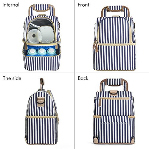 image for NCVI Breastmilk Cooler Bag with 2 Ice Pack, Breast Pump Bag with Coole