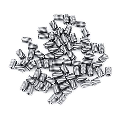 100Pcs Wire Thread Insert Helicoil Thread Repair, M2 Helicoil Thread Repair Insert Assortment Stainless Steel SS304 Thread Insert Coiled Wire Insert Helical Insert(M20.42.5D)