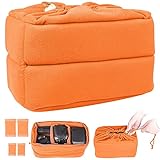 Glvaner カメラインナーバック 一眼レフバッグ ソフトクッションボックス カメラケース カメラボックス 防振 お花見 旅行 アウトドア (オレンジ)