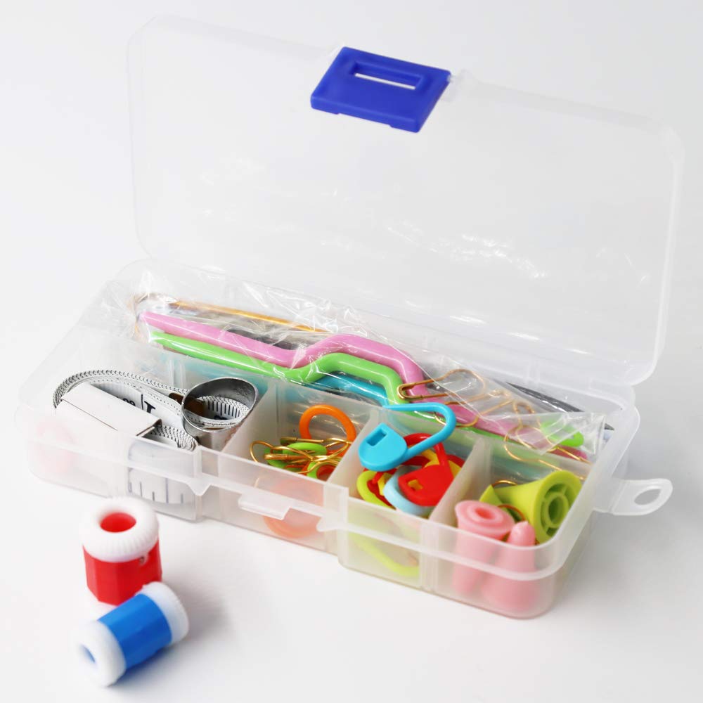 ZFKXGS 11 PZ Uncinetto Set con Custodia 2mm-8mm Crochet Kit Uncinettos Principianti Set Uncinetti in Alluminio Colorato 27 cm Lunghe Ferri da Maglia Uncinetto Regalo Appassionati Lavoro Maglia