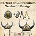 Nicky Bigs Novelties Viking Helmet with Horns and Hair Braids for Adult Plastic Norse Barbarian Warrior Hat Silver Gold Medieval Vikings Costume Accessory Halloween Hats 3 Style Configurations