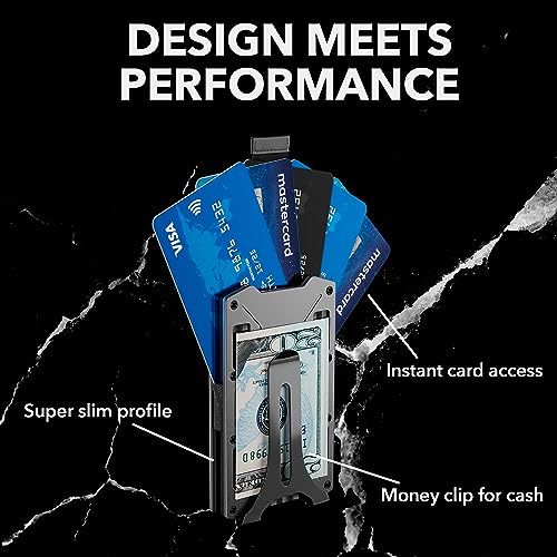 TITAN X Wallet | Minimalist Slim Metal anti RFID Wallet with Money Clip | Front Pocket Wallet | Pro Slide Edition (Airtag Ready, Gunmetal)3