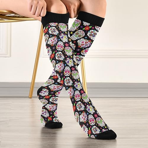 Image of Fisyme Socks for Women Men, Warm Comfort Athletic Crew Running Hiking Cycling Compression Socks