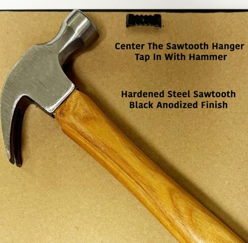 Image of Premium Quality 1 inch Black Plated Nailess Sawtooth Hanger - 50 Pack