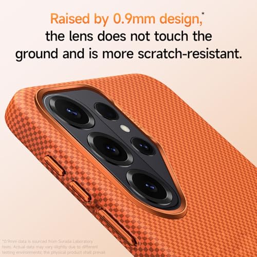 Coque Samsung S26 Plus en métal orange givré de haute précision - 4
