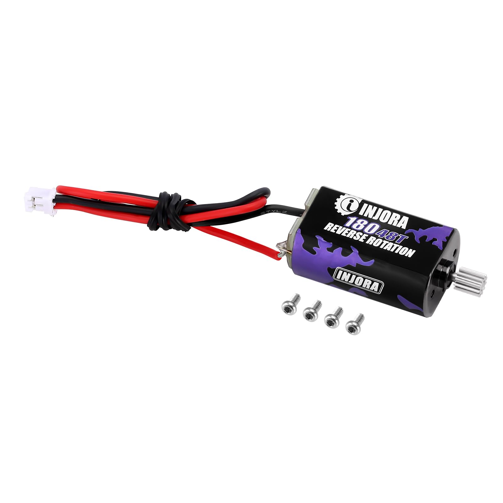 INJORA 180 Brushed Motor 48T with Stainless Steel Pinion for 1/18 HPI Venture 18