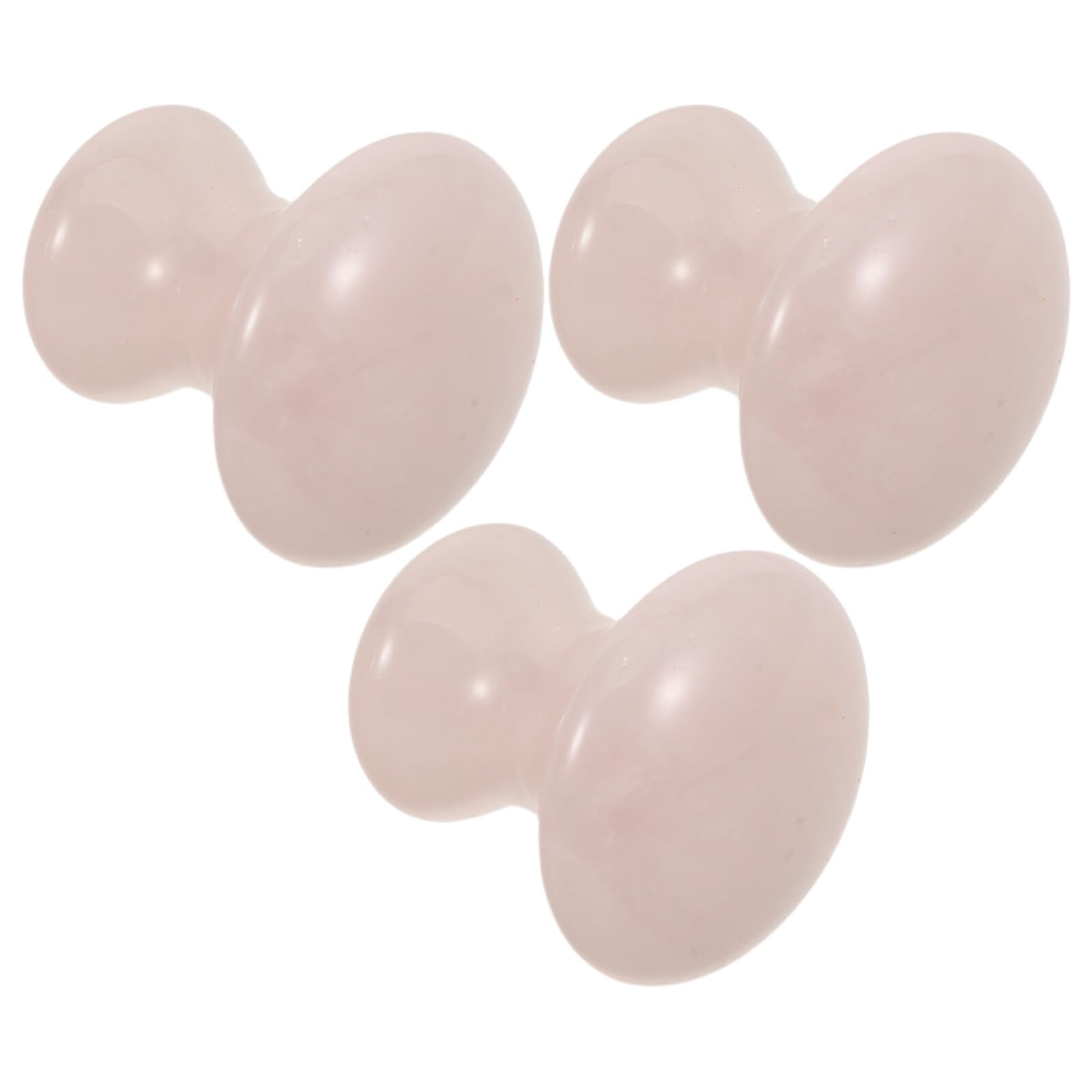 3pezzi Rullo di Rosa e Pietra Gua Sha per Massaggio Facciale Strumento di Cristallo Design Ergonomico Forma di Fungo per Viso