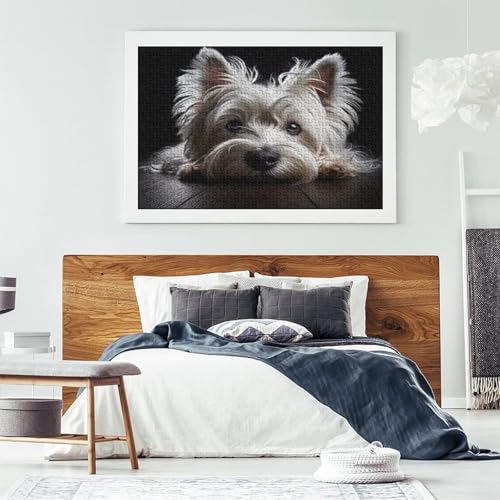 Rompecabezas imposable de 1000 piezas con tierno primer plano de Yorkie Dog 7