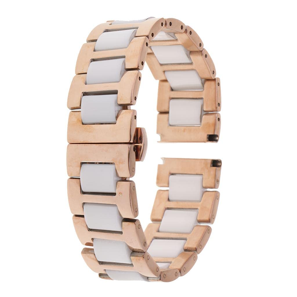 LOOM TREE Stainless Steel Ceramic Links Watch Band Strap with Butterfly Buckle Clasp 3 (B09ZTRHCFH) Amazon Price History, Amazon Price Tracker