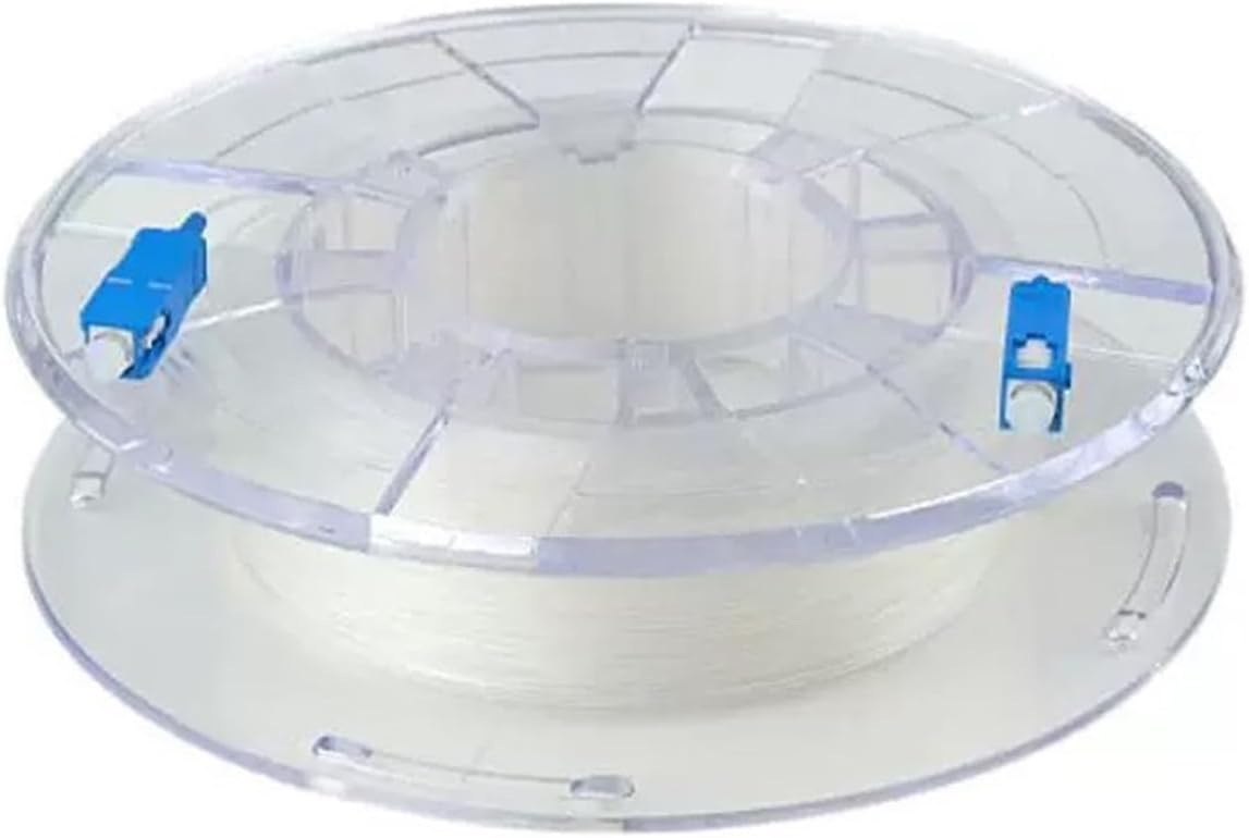 SC UPC G657A2 Indoor Transparent Fiber Optic Cable, Single Mode Invisible Home Extension Line to Core(200m 1pc with Drum)