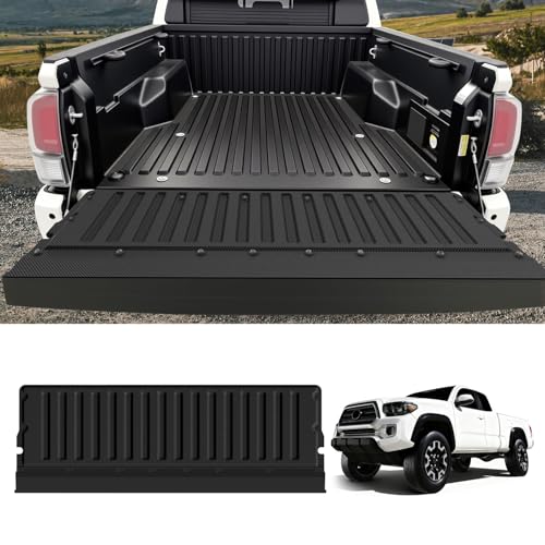Image of LASFIT Tailgate Mat for Toyota Tacoma 2016-2023 (Not Fit Drop-in Liners), All Weather Truck Tailgate Liner for Tacoma TPE Tailgate Protector Liner Tacoma 2016-2020 2021 2022 2023 Accessories, Black