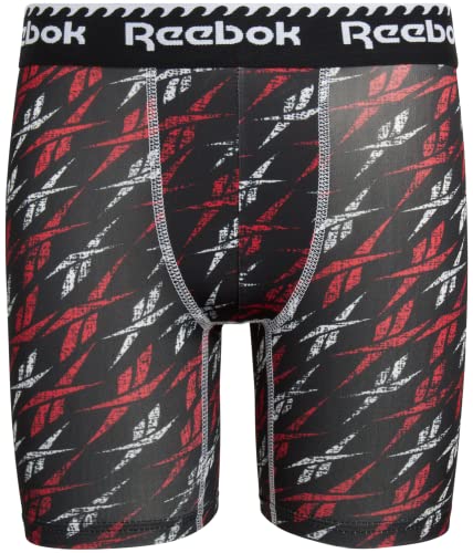 Reebok Boys Boxer Briefs - 3 Pack Performance Stretch Athletic Long Leg Underwear Boxers for Boys with Support Pouch (6-18)4