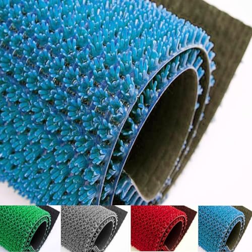 Image of LIYALI PVC Spike Entrance Door Mat, Anti-Slip Textured Noodle Weave, Indoor Outdoor Use for Home and Office (Blue - 2 X 4 FT / 60 X 120 CM)