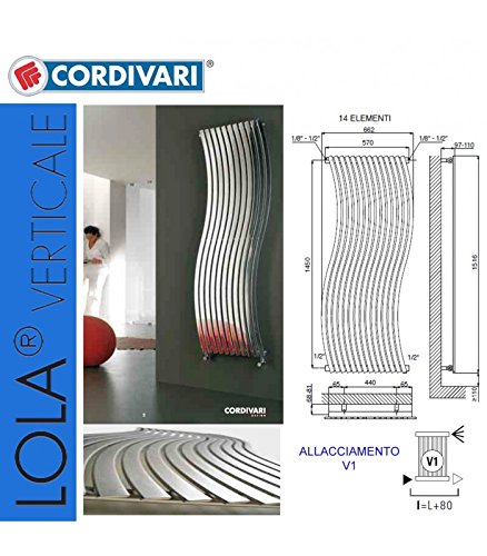 Cordivari lola radiatore monocolonna 1516x14 inox