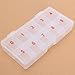 Empty Transparent False Nail Art Tips Rhinestone Storage Case Box Container 10 cells